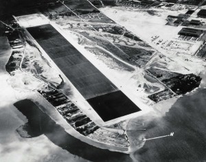 Aerial view of Kaneohe Naval Air Station taken in 1941