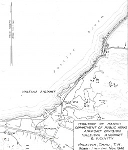 1946 drawing of Haleiwa Airport