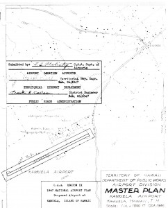 Master Plan of Kamuela Airport drafted in 1947