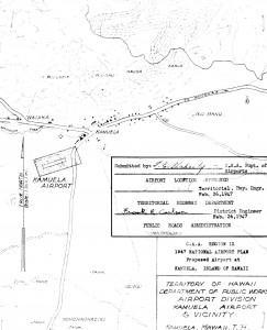 Master Plan of Kamuela Airport drafted in 1947