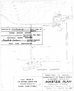 Master Plan of Naalehu Airport drafted in 1947