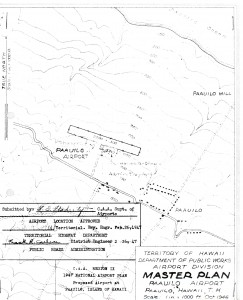 Master Plan of Paauilo Airport drafted in 1947