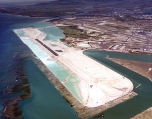 HNL's Reef Runway almost completed on 1976