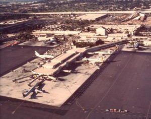 Aerial view of HNL from 1980
