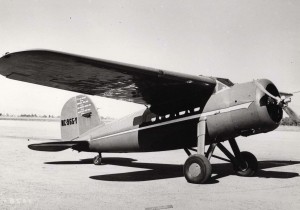 Photo of Earhart's single engine plain