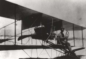 Historical photo of a simple design aircraft