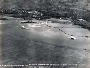 Sikorsky Amphinions on Initial Flight of Inter Island Service in Honolulu