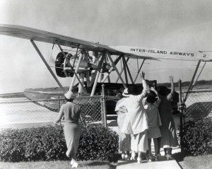 Historic photo of a single engine aircraft in the 1940s