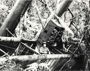 Photo of a the Mauna Kea plane crash