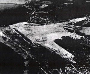 John Rodgers Airport, 1928. Note two buildings in middle right of photo.  