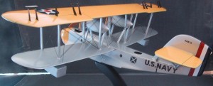 A model of John Rodgers' PN-9 No. 1 aircraft which made a record setting flight from San Francisco to Hawaii.