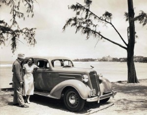 1935 Chevrolet in Waikiki.   