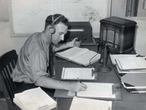 Inter-Island Airways, August 20, 1934. Pilot Gilbert L. Tefft records position and weather information.  