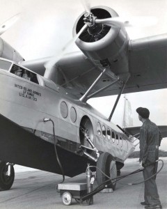 Inter-Island Airways. An air compressor is used to start the engine of an aircraft.  