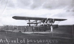 Arrival of passengers, John Rodgers Airport, 1930s.   
