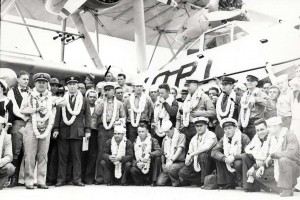 The Navy made a mass flight of six Consolidated P2-Y-1 seaplanes from San Francisco to Pearl Harbor on January 12, 1934 in 24 hours, 45 minutes. 