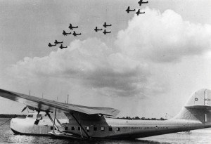 P-36 Fly Over Pan Am Clipper.