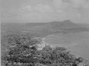 Waikiki with Diamond Head in the background, 1934.  