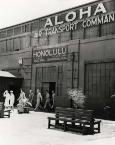 Air Transport Command building at Hickam Field, 1945.   