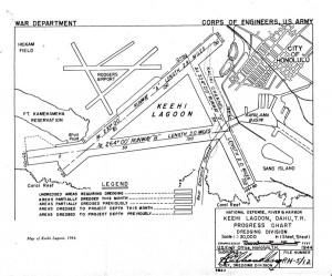 Keehi Lagoon Sea Plane Runway Progress Chart, 1944.