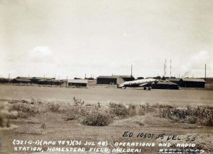 Operations and radio station, Homestead Field, Molokai, July 31, 1948. 