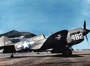 Curtiss P-40 assigned to 333rd Fighter Squadron, 318th Fighter Group, 75th Air Force at Bellows Field, 1943.
