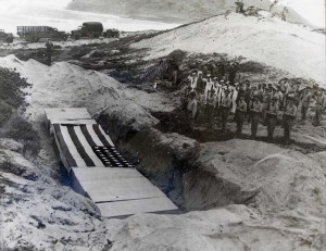 Preparing time capsule for opening of Naval Air Station Kaneohe on February 15, 1941. 
