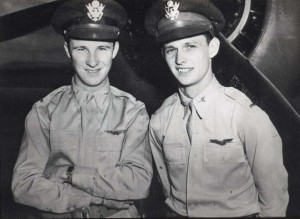 Lts. Taylor and Welch assinged to 15th Pursuit Group, Wheeler Field, took off from Haleiwa airfield in P-40B aircraft during the December 7, 1941 Japanese attack. Welch was credited with four kills and Taylor had two confirmed and two probable. Photo taken in January 1942. 