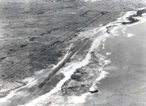 Site of Kona Airport, Hawaii. New runway to be located as shown. Emergency landing strip in foreground. c1953-1959.