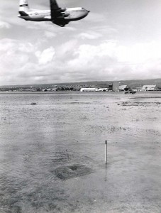 Honolulu International Airport at intersection of Runways 14 and 4, March 6, 1958.