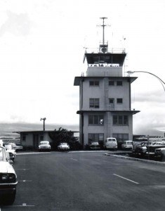 FAA Tower and Crash/Fire Station. Opening day of new Kahului Airport, June 24, 1952.