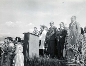 Groundbreaking ceremony for Kahului Airport, February 3, 1959.