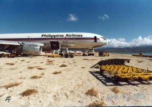 Philippine Airlines aborted take off, Honolulu International Airport, April 8, 1978. 