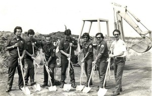 Groundbreaking for new Aircraft Rescue and Fire Fighting Station, Keahole Airport, Kailua-Kona, Hawaii, 1980.