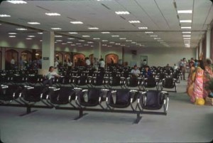 Passenger waiting area in Commuter Terminal, Honolulu International Airport, June 1988.