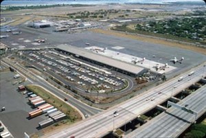 Aerial view of Commuter Terminal, Honolulu International Airport, June 1988.