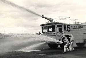 Hot Fire Drill, Aircraft Rescue and Fire Fighting Station, Honolulu International Airport, November 1984.