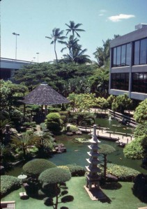 Japanese Gardens, Honolulu International Airport, 1987.