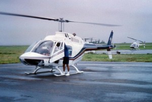 Helicopters at Honolulu International Airport, 1989.