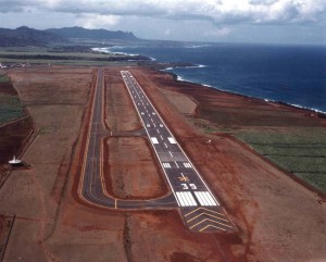 Lihue Airport Runway, Kauai, 1984.     