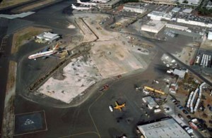 Honolulu International Airport, with Aircraft Rescue and Fire Fighting station at Access Alpha, 1991. 