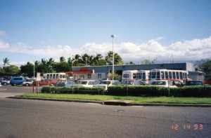 Avis Rental Car Yard, Kahului Airport, Hawaii, December 14, 1993.
