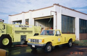 Aircraft, Rescue and Fire Fighting Station, Molokai Airport, Hawaii, December 16, 1993.