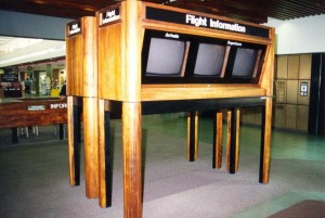 Flight Information System displays, Honolulu International Airport, 1994.