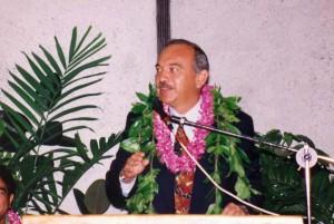 Governor John D. Waihee participated in the dedication of the new baggage claim facilities at Honolulu International Airport, 1994.