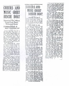 Cheers and Music Greet Rescue Boat, 9-11-1925