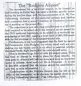 The Rodgers Airport, 9-8-1925