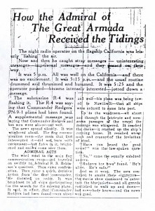 How the Admiral of the Great Armada Received the Tidings, 9-10-1925