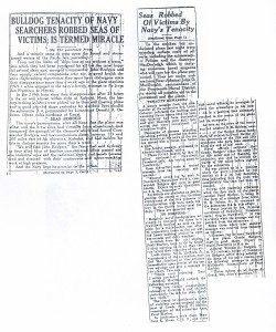 Bulldog Tenacity of Navy Searchers Robbed Seas of Victims, Is Termed Miracle, 9-11-1925