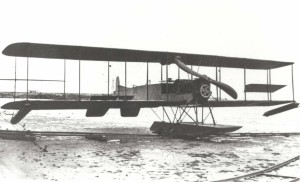 Curtiss Model G Tracktor Scout (Signal Corps aircraft No. 21) brought to Fort Kamehameha on July 11, 1913 by Army Lt. Harold Geiger.